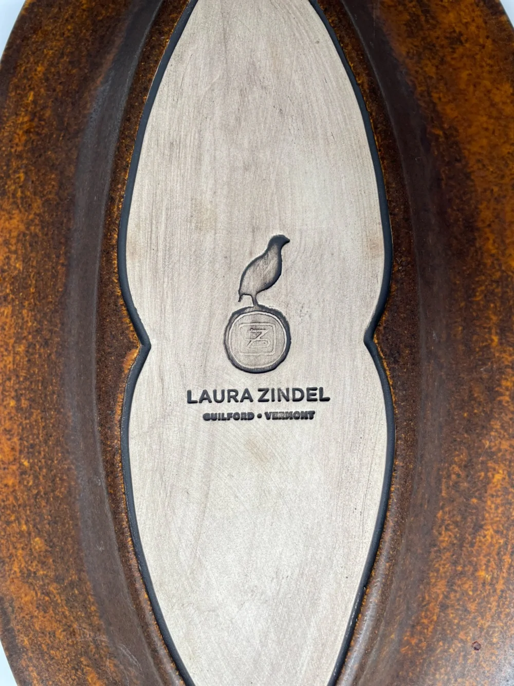 Laura Zindel Oblong Serving Dish: Barn Owl
